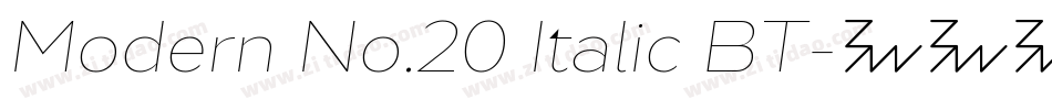 Modern No.20 Italic BT字体转换